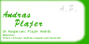 andras plajer business card